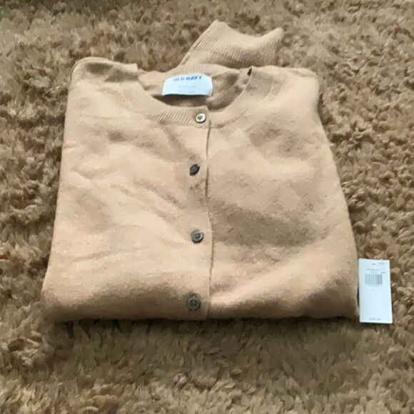 Old Navy Tan Button-Up Sweater - Picture 1 of 4